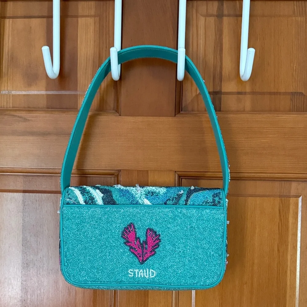 Teal Sequin Women's Bag - Picture 2 of 4